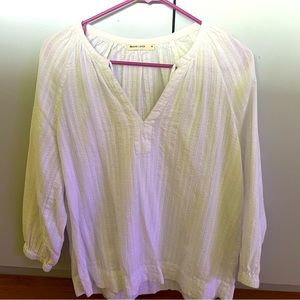 Marine Layer White cotton gauze top